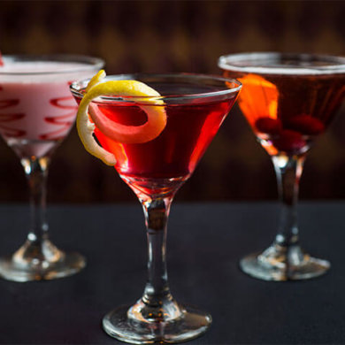 Three different hand crafted Martini's